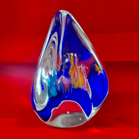 GORGEOUS LARGE STUDIO ART ,HAND BLOWN GLASS. - Picture 1 of 7